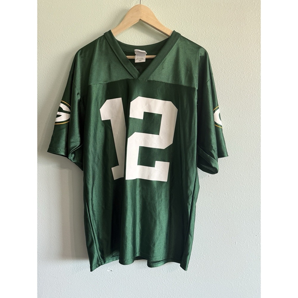 NFL Team Apparel Green Bay Packers #12 Aaron Rodgers Jersey Green Mens Med